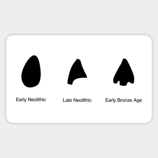 Arrowheads - Neolithic and Bronze Age Archaeology Paleontology Profession Sticker